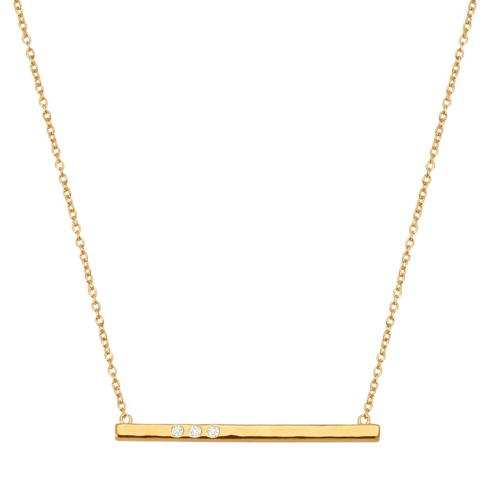 SILPADA Dotted Line Pendant Necklace in Gold-Plated Silver